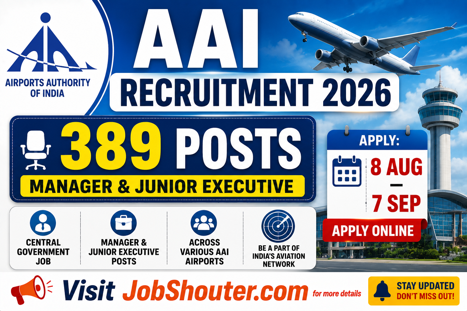 AAI Manager & Junior Executive Recruitment 2026 - Apply Online