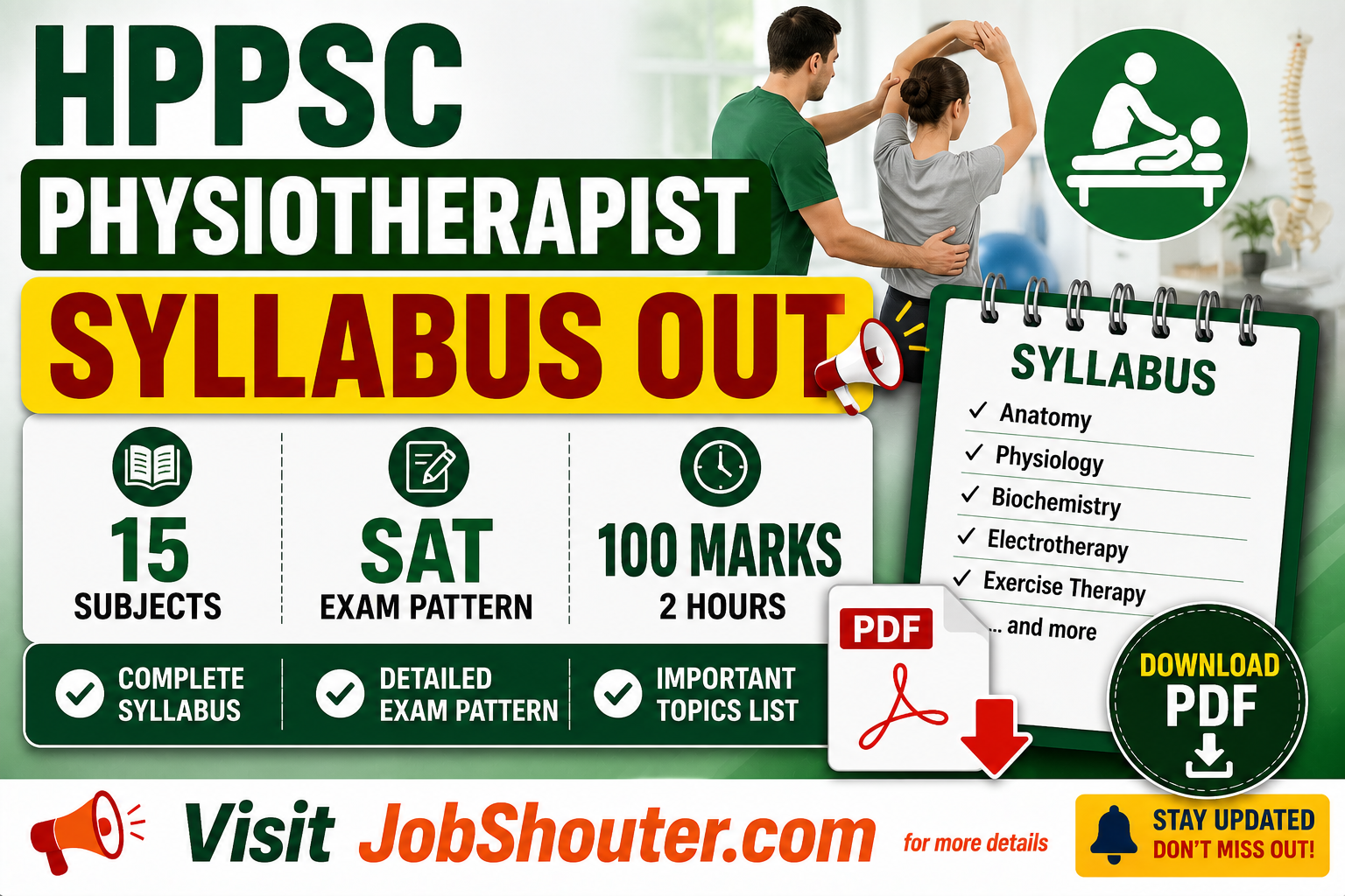 HPPSC Physiotherapist Syllabus 2026 - Download
