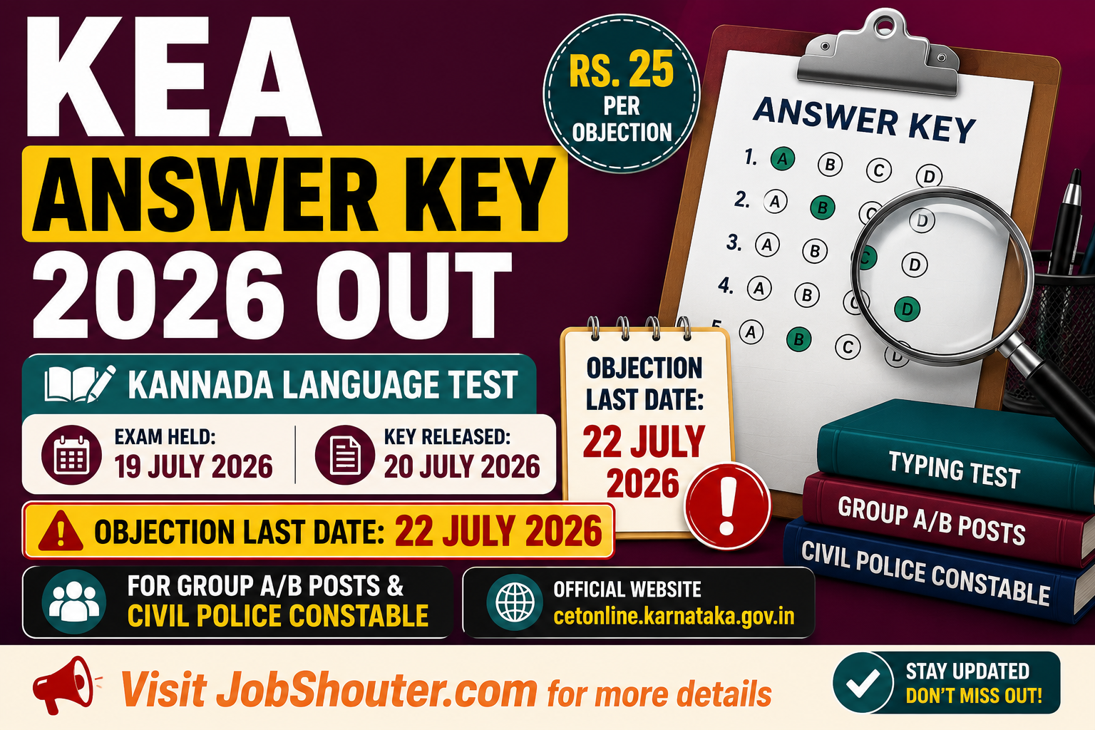 KEA Answer Key 2026 Out