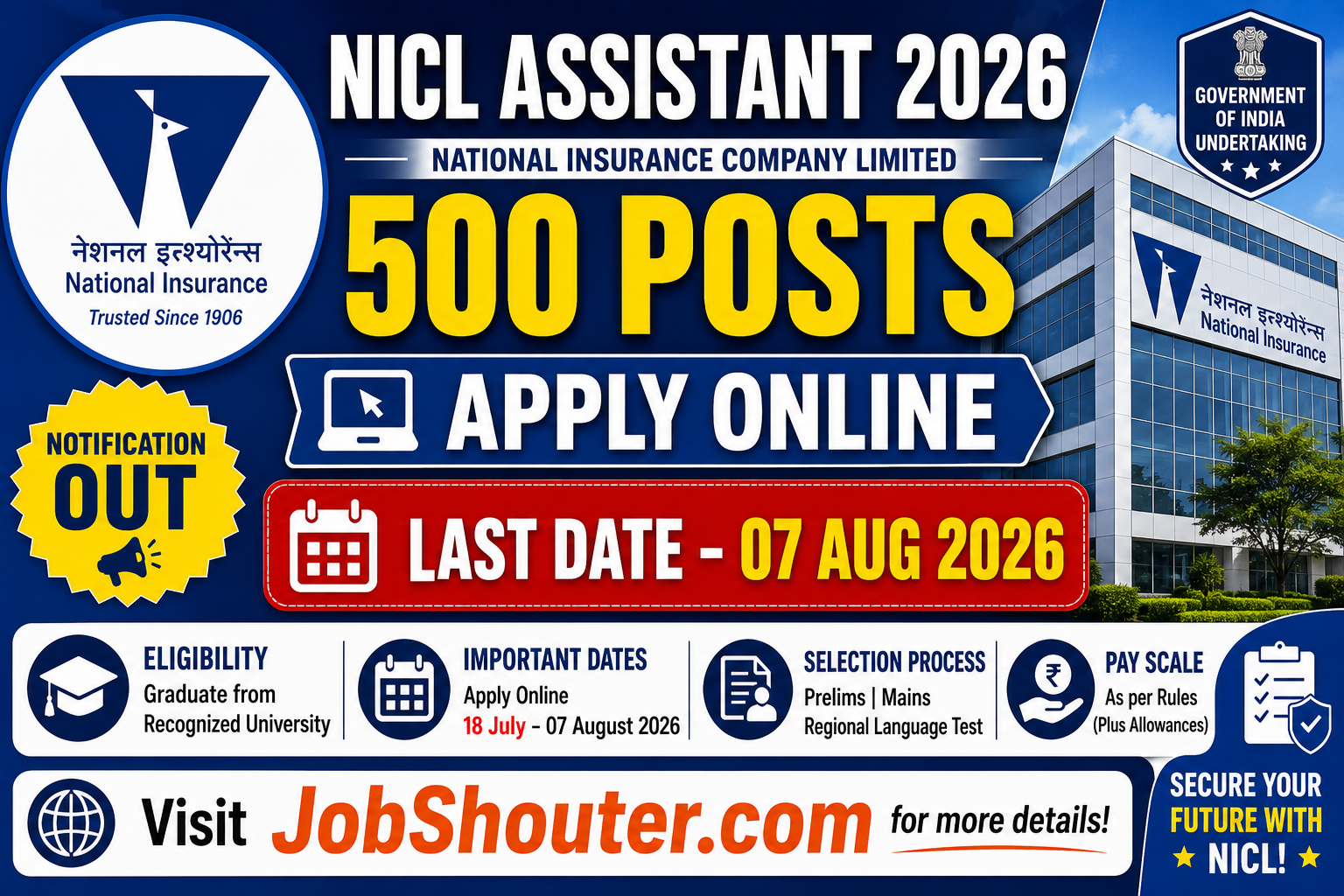 NICL ASSISTANT Recruitment Advertisment-2026-27