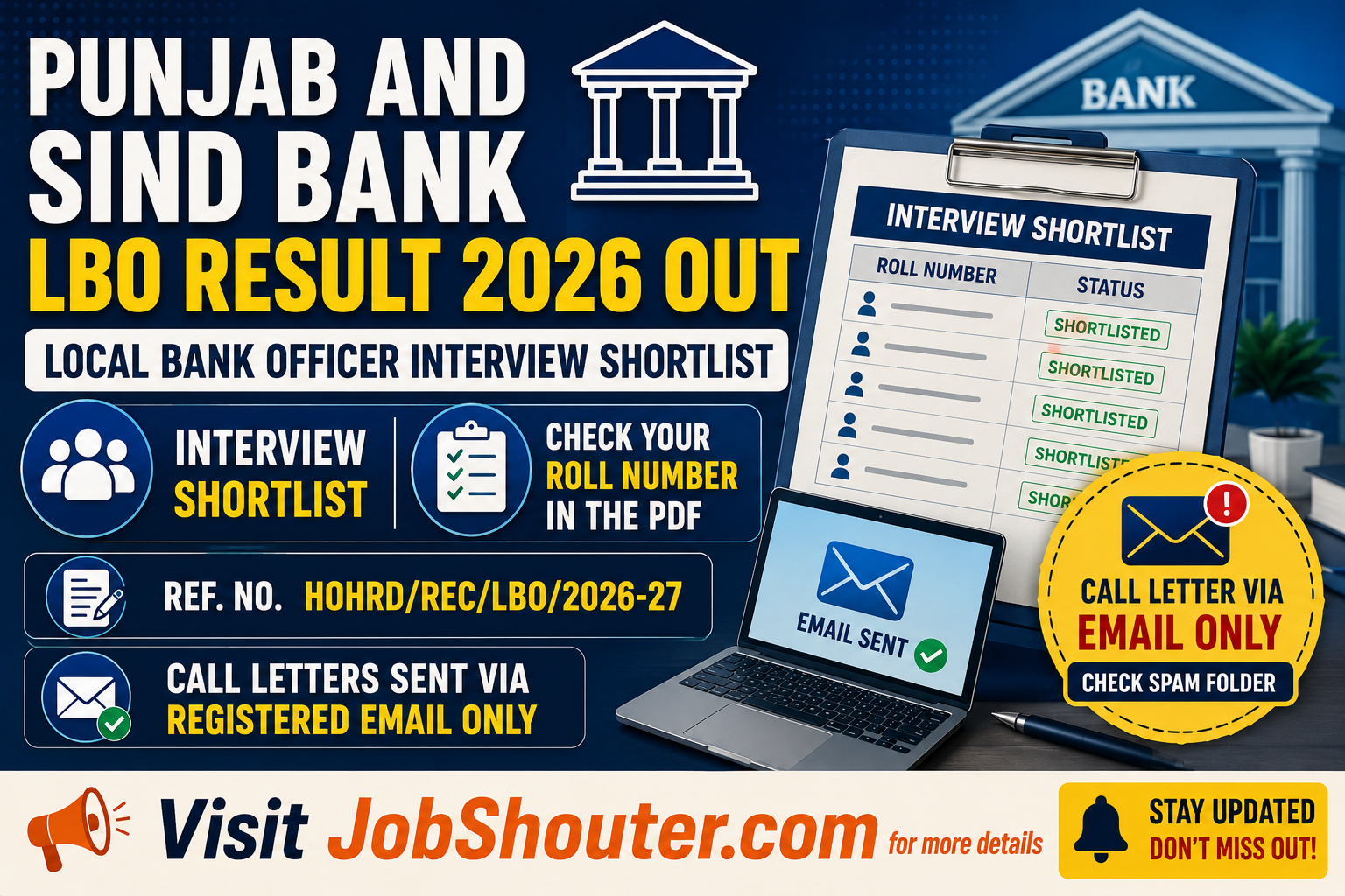 PUNJAB AND SIND BANK LBO RESULT 2026 OUT