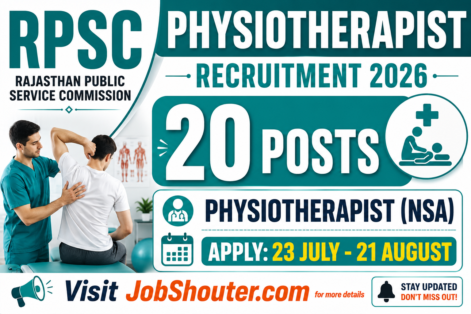RPSC Physiotherapist (NSA) Recruitment 2026