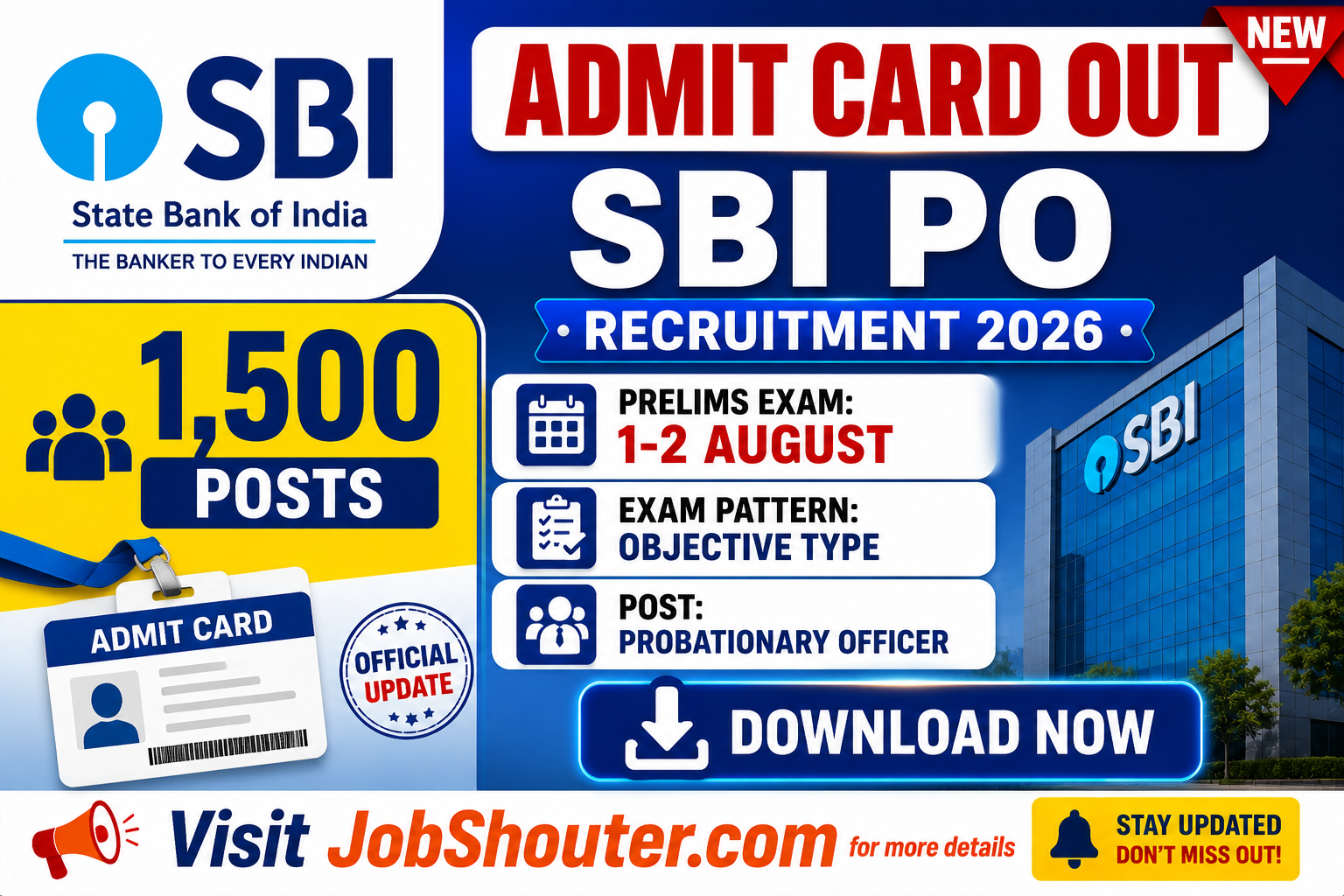 SBI PO Admit Card 2026 Out - Download