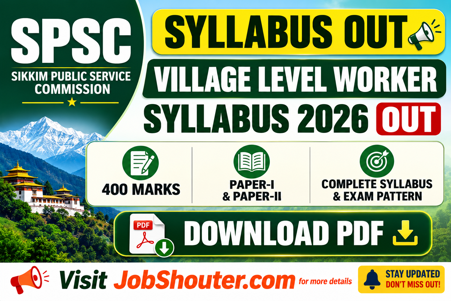 SPSC Village Level Worker Syllabus 2026