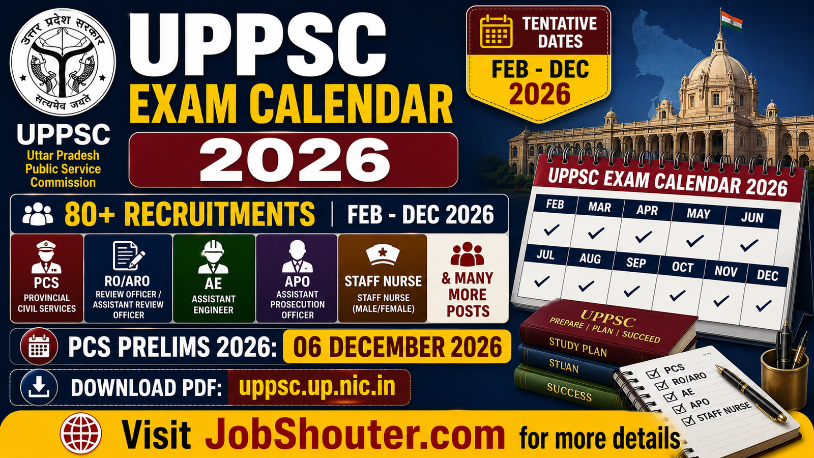 UPPSC Exam Calender 2026