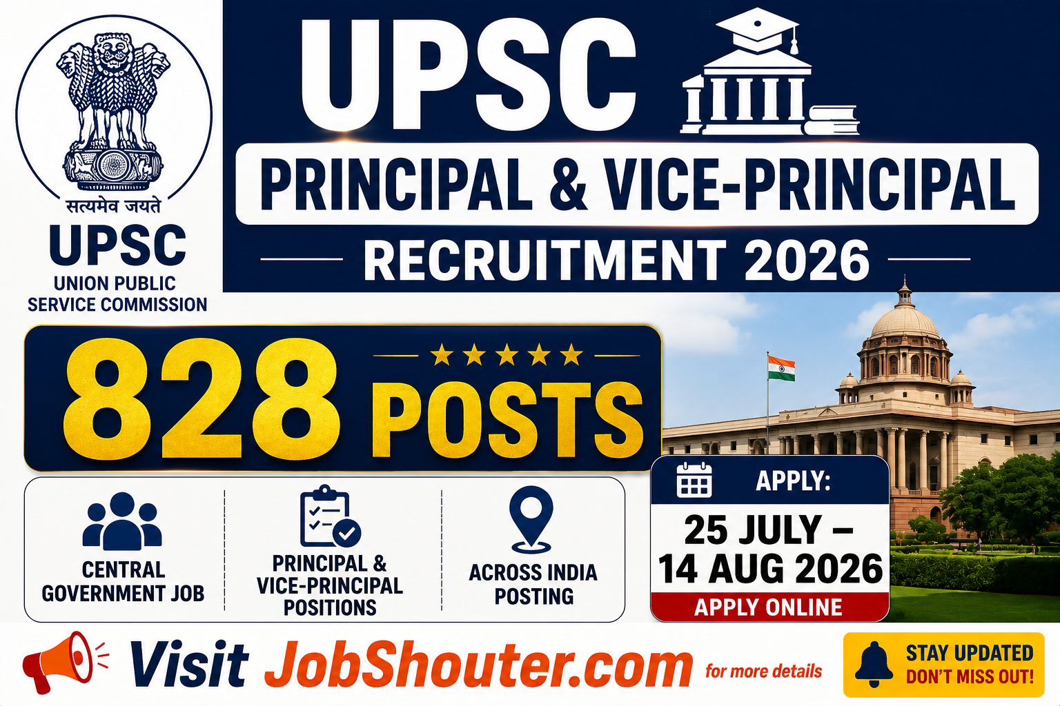 UPSC Principal and Vice-Principal Recruitment 2026