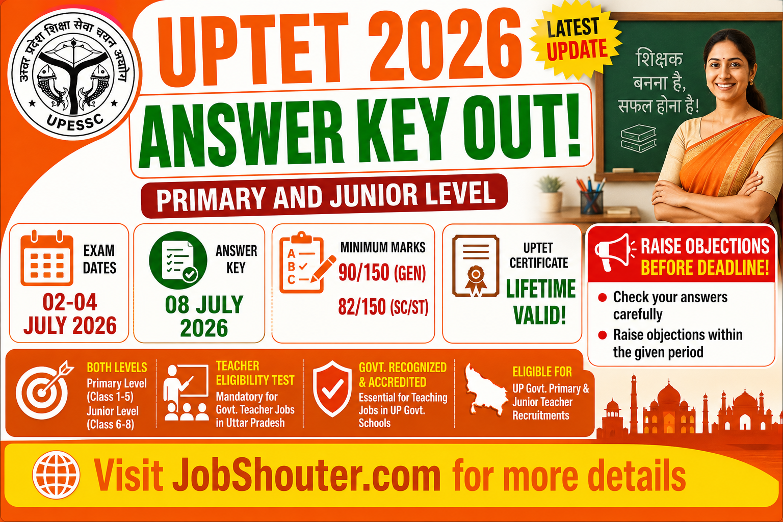 UPTET Answer Key Out 2026