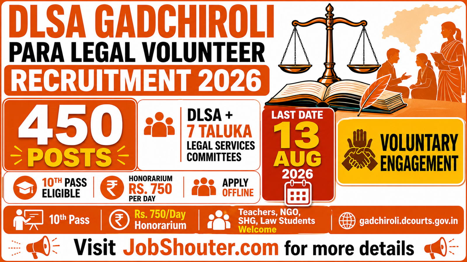 DLSA Gadchiroli Para Legal Volunteer Recruitment 2026