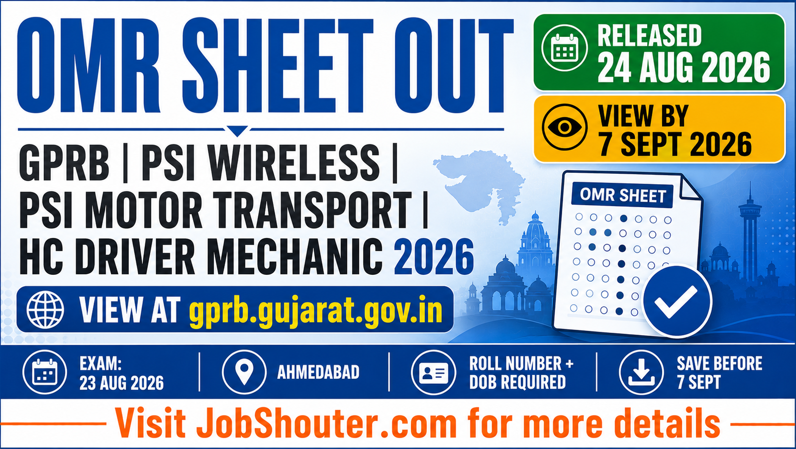 GPRB OMR Sheet 2026 released