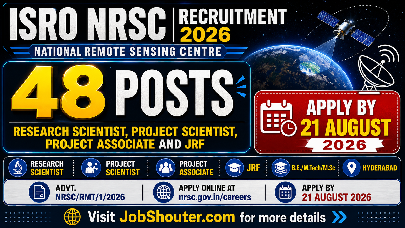 ISRO NRSC RECRUITMENT 2026