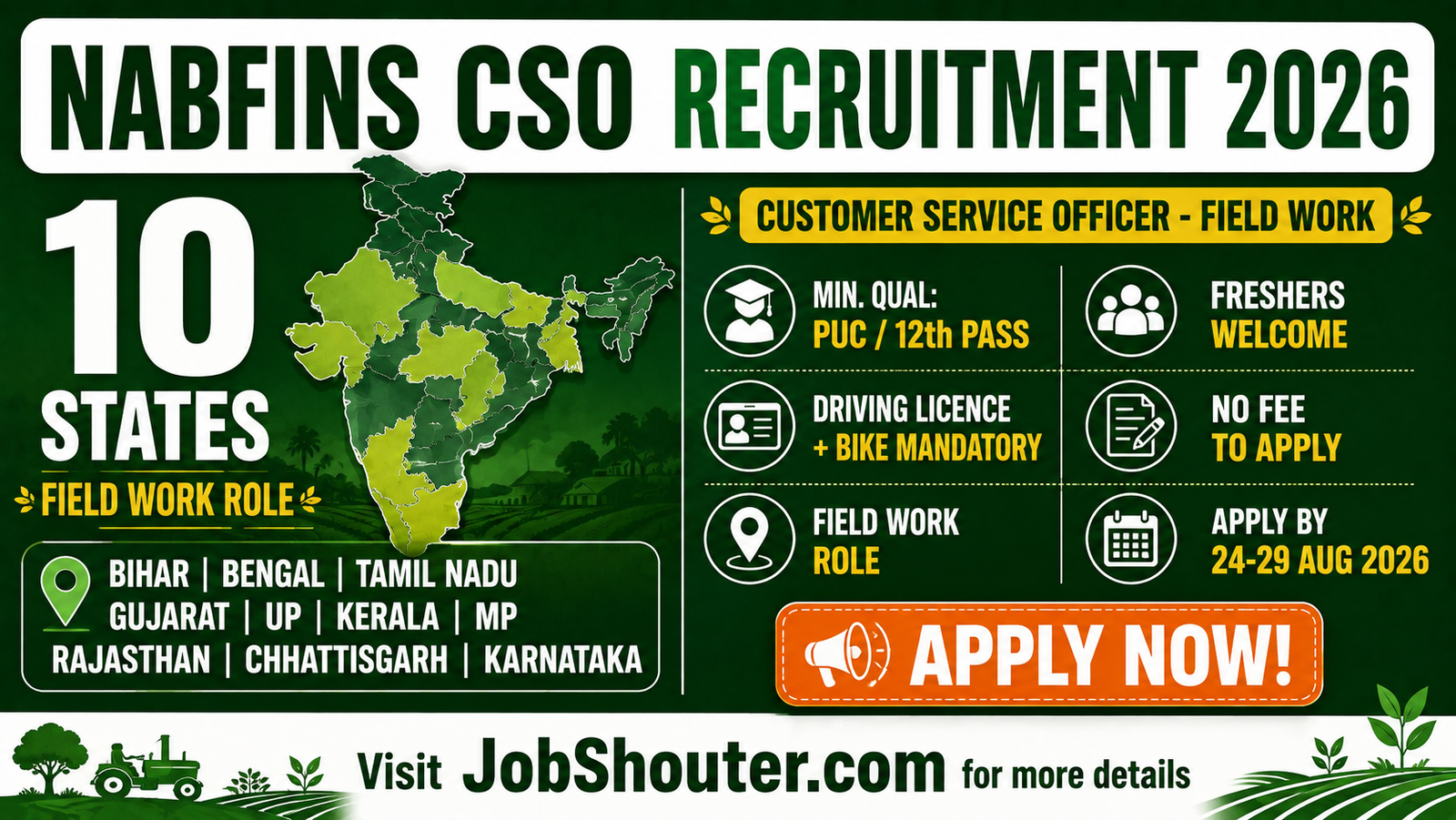 NABFINS CSO Recruitment 2026 - Customer Service Officer
