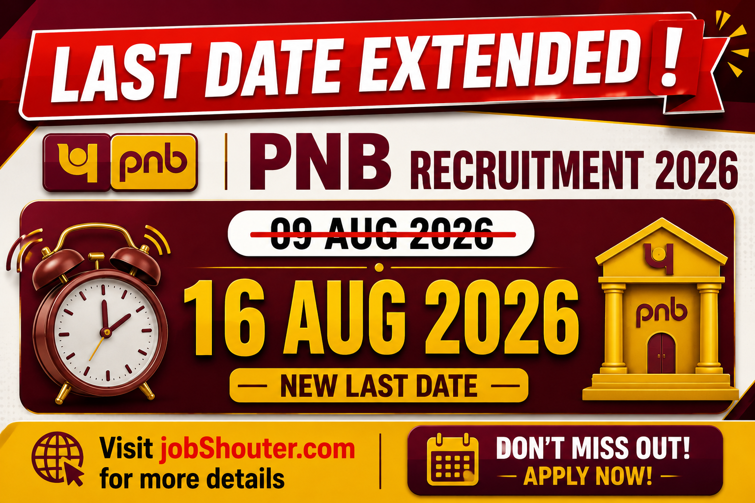 PNB LBO Recruitment 2026 - Last Date