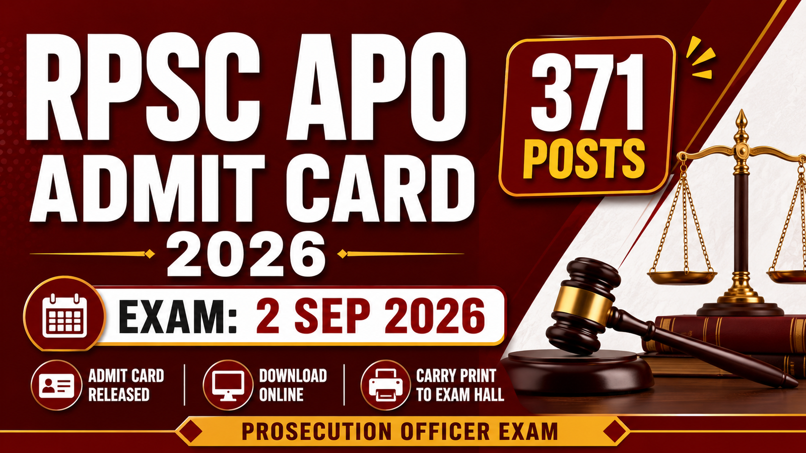 RPSC APO Admit Card 2026 - Download Hall Ticket Now