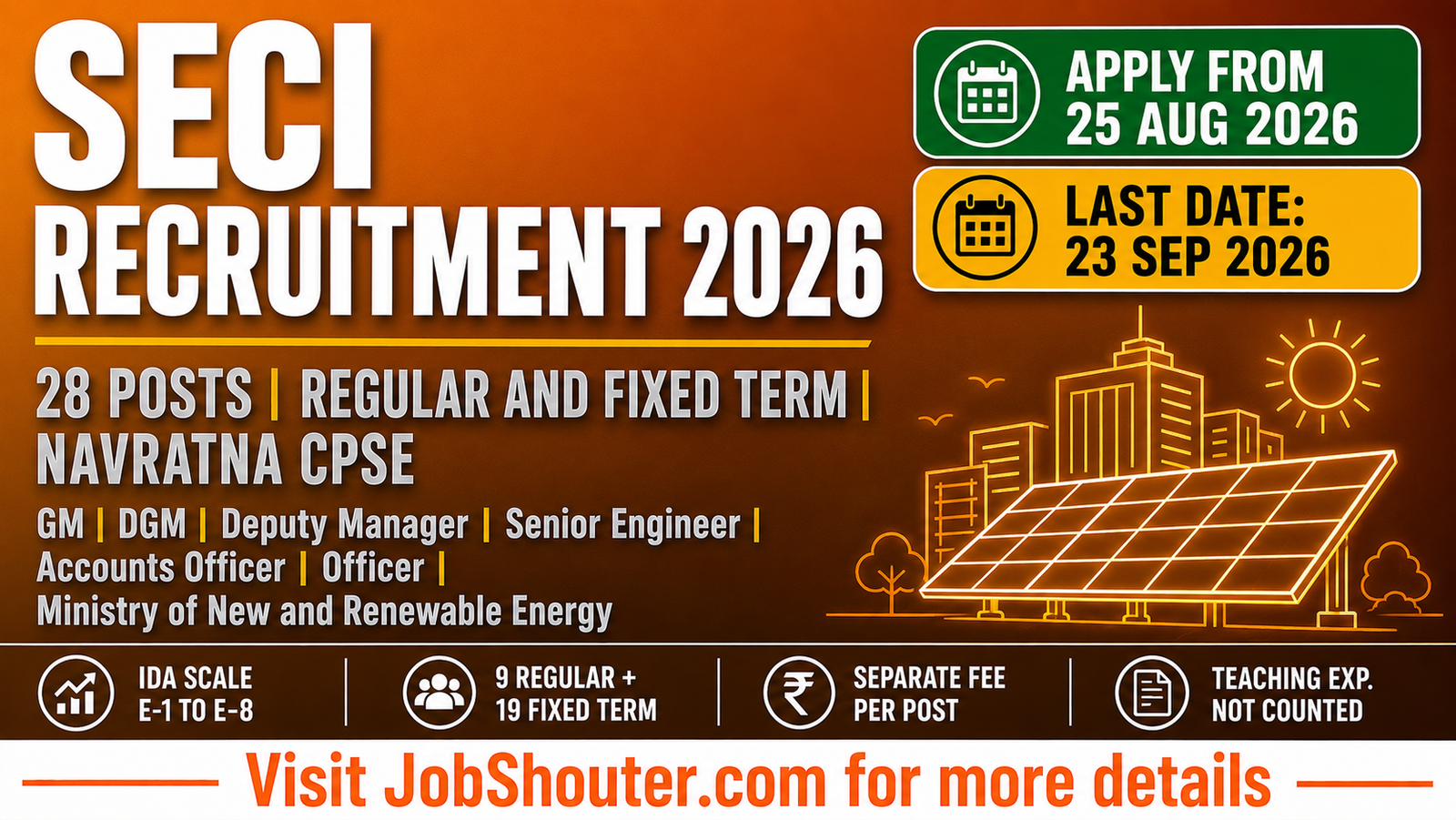 SECI Recruitment 2026 - 28 Posts