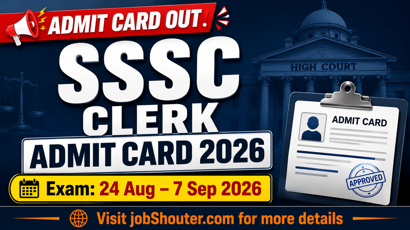 SSSC CLERK ADMIT CARD 2026