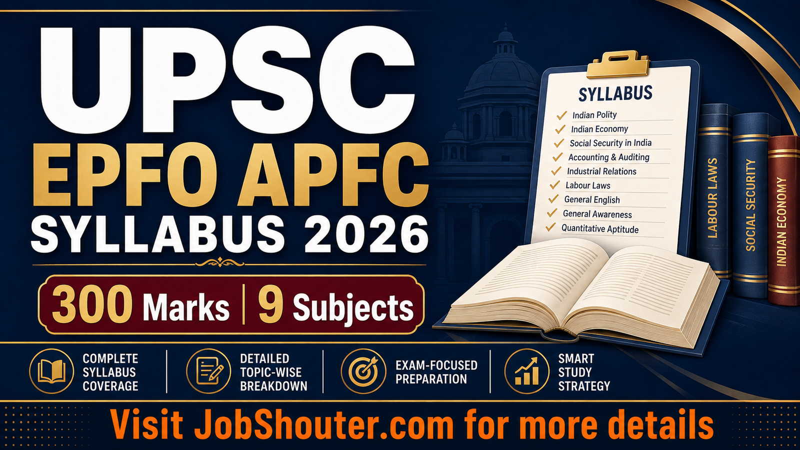 UPSC EPFO APFC SYLLABUS 2026