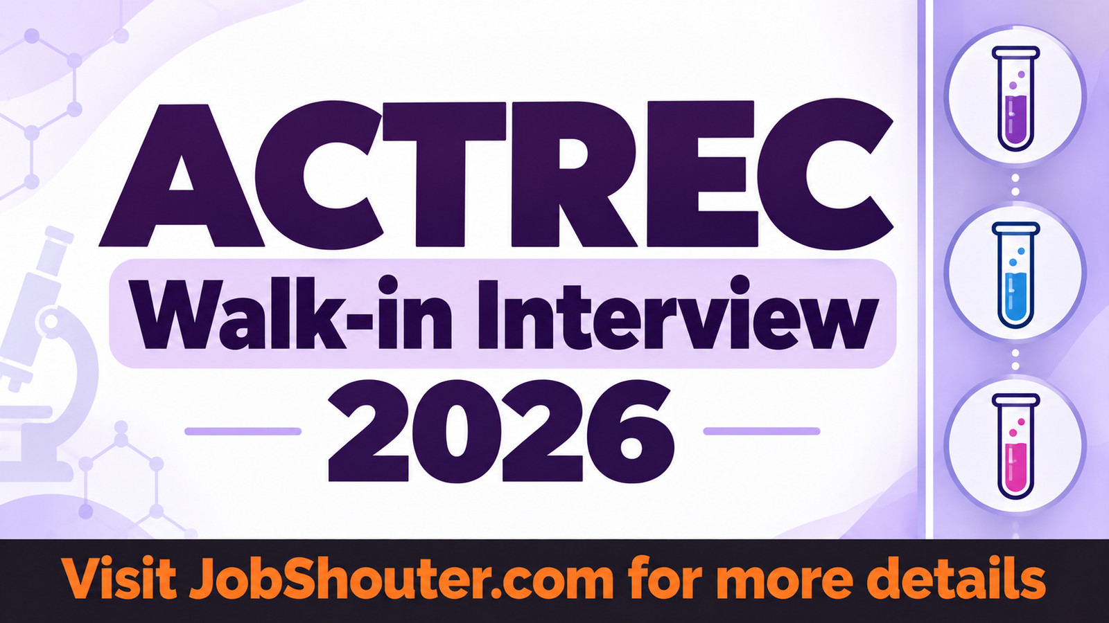 ACTREC Recruitment 2026 - Walk-in for Project Technical Post