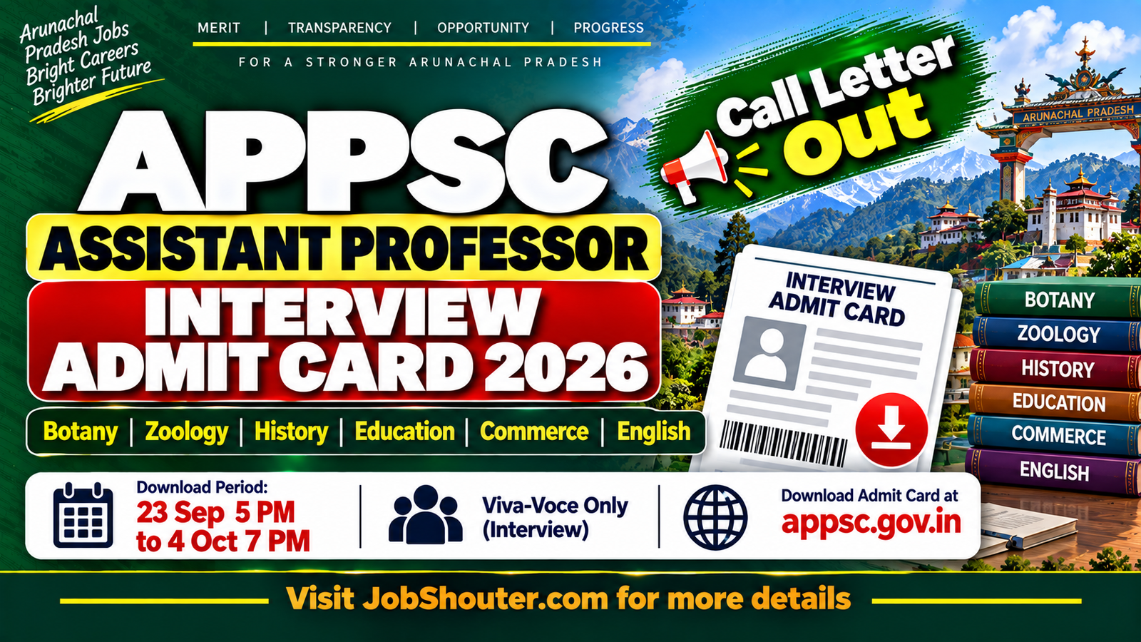 APPSC Assistant Professor Interview Admit Card 2026 Out