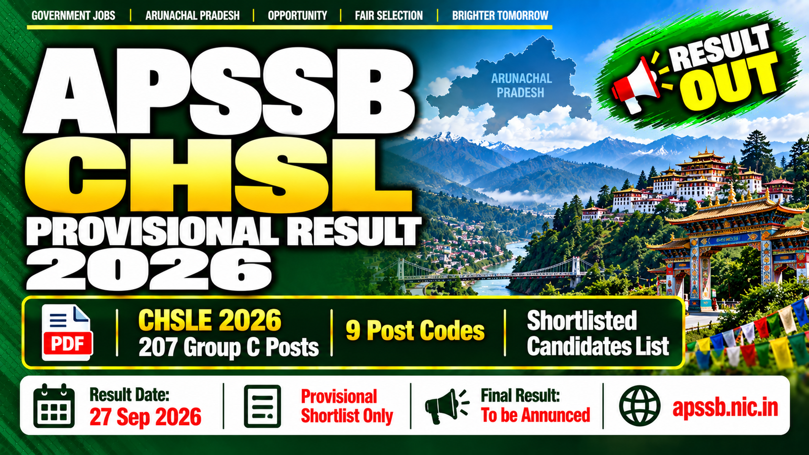APSSB CHSL Provisional Result 2026 Out - Download Shortlist PDF