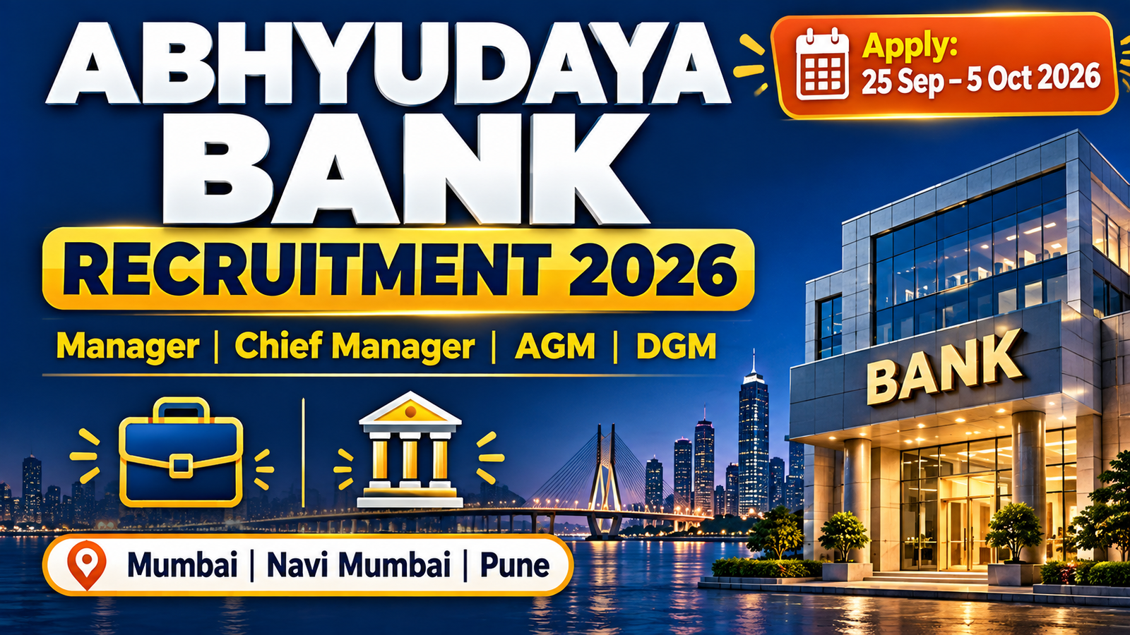 Abhyudaya Bank Recruitment 2026 - Manager- AGM & DGM Posts