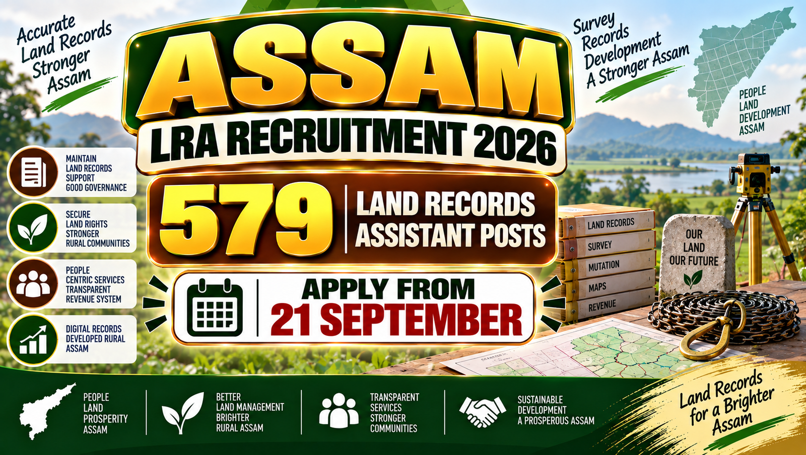 Assam LRA Recruitment 2026 - Apply for 579 Posts
