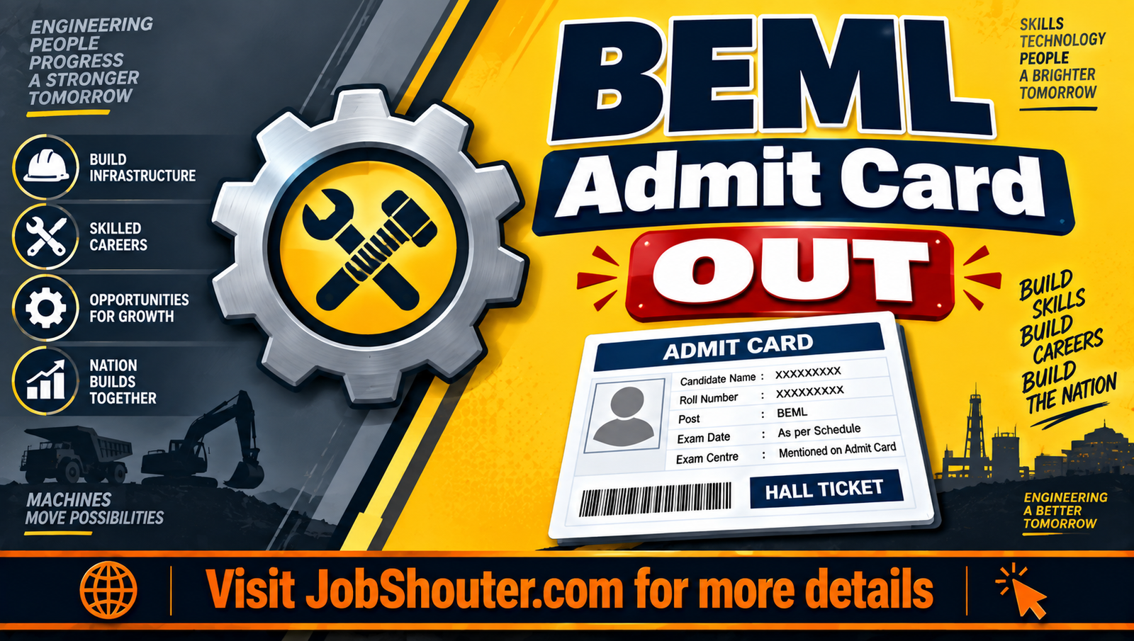 BEML Non-Executive Admit Card 2026 Out - Download Hall Ticket