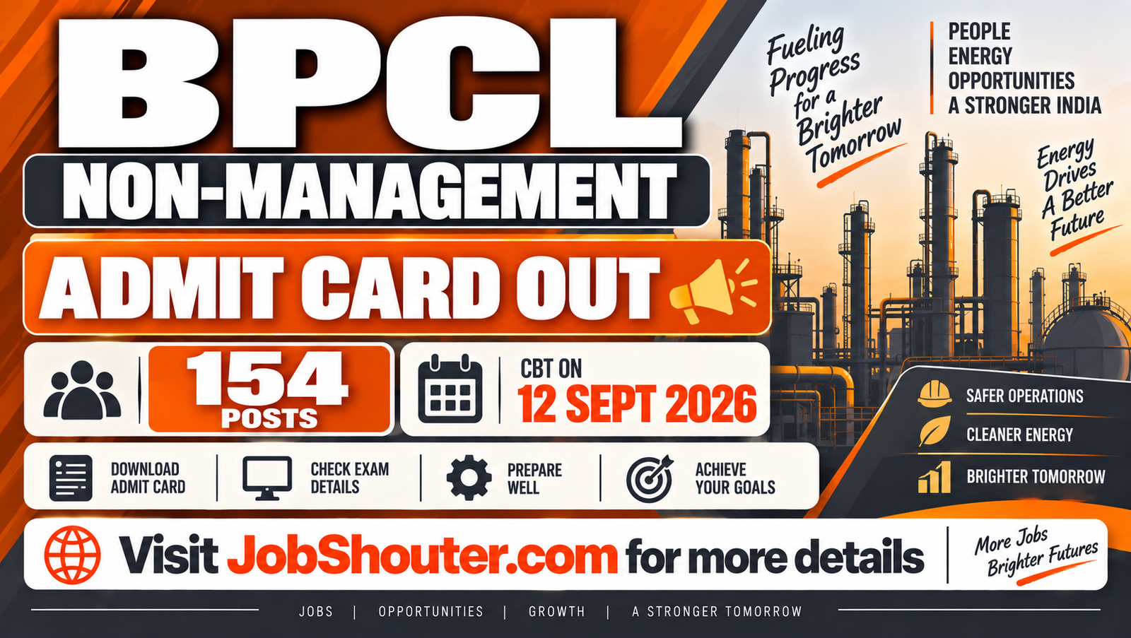 BPCL Non-Management Admit Card 2026 Out - Download Hall Ticket for 154 Posts