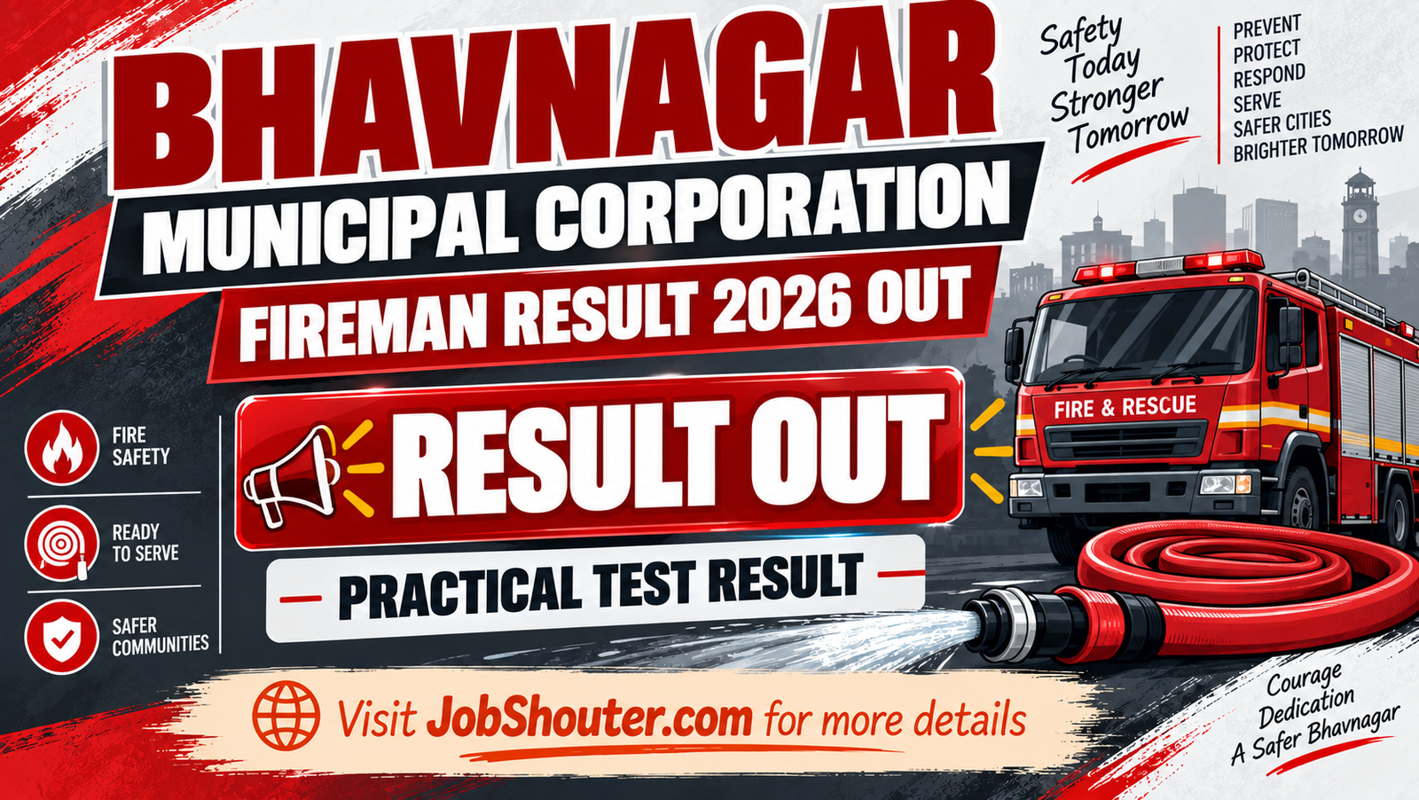Bhavnagar Municipal Corporation Fireman and More Posts Practical Test Result 2026 Out