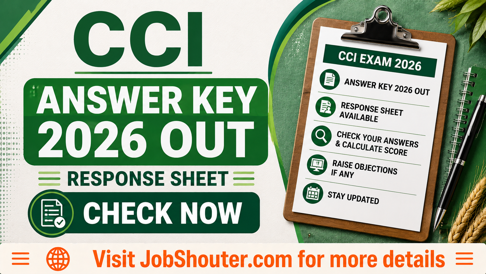 CCI Answer Key 2026 Out - Check Response Sheet Now