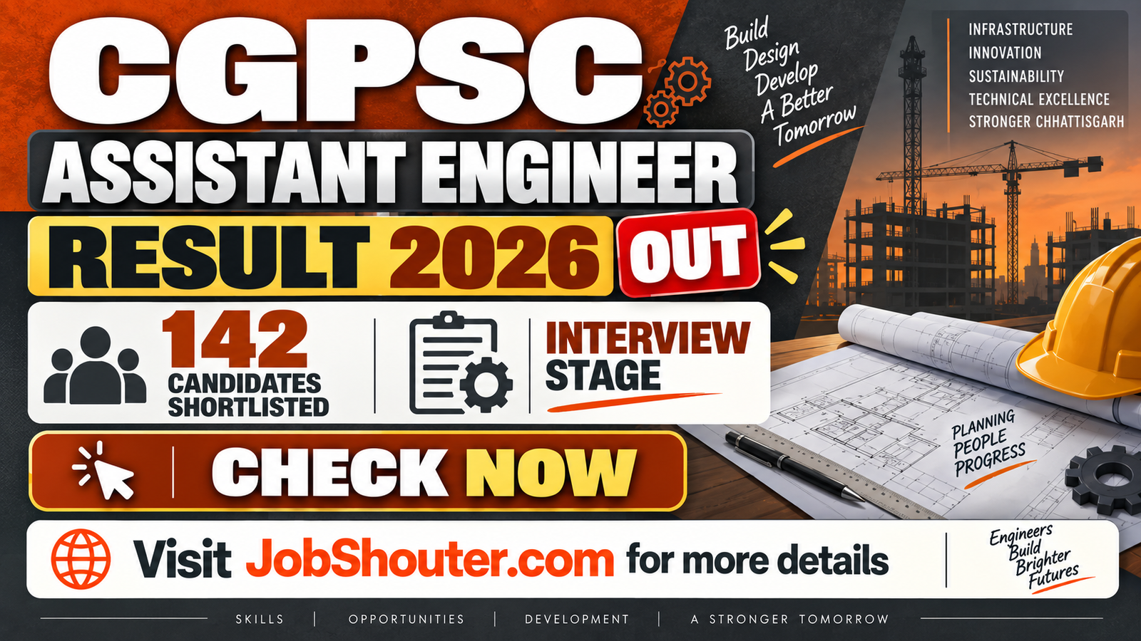 CGPSC Assistant Engineer Result 2026 - Check Interview Shortlist