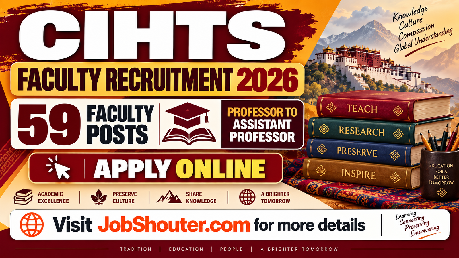 CIHTS Faculty Recruitment 2026 - Apply Online