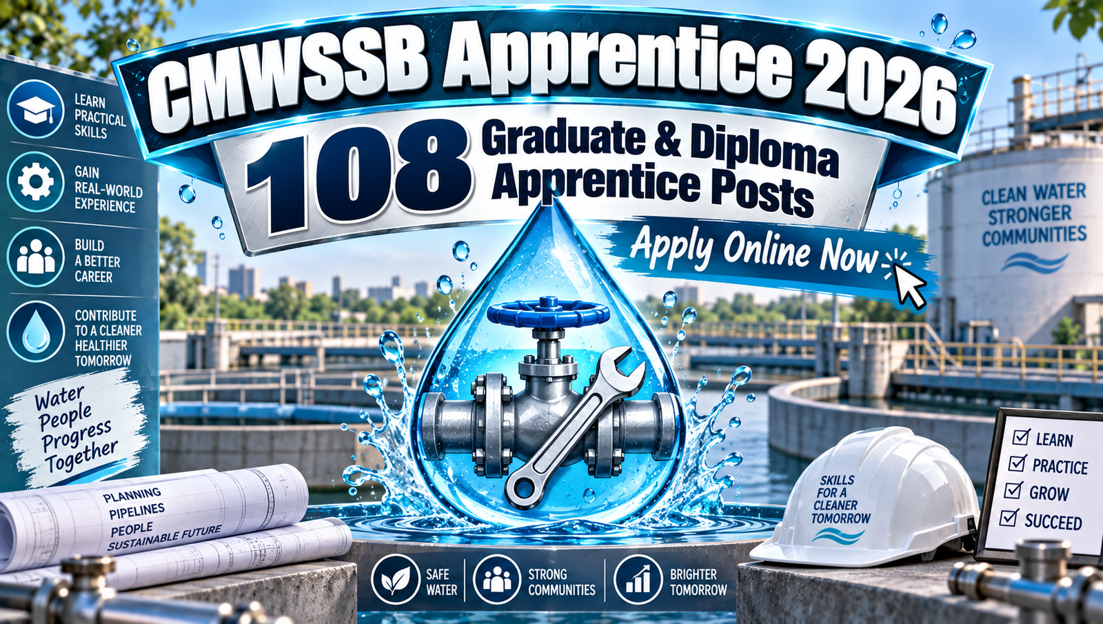 CMWSSB Apprentice Recruitment 2026 - Apply Online for 108 Posts