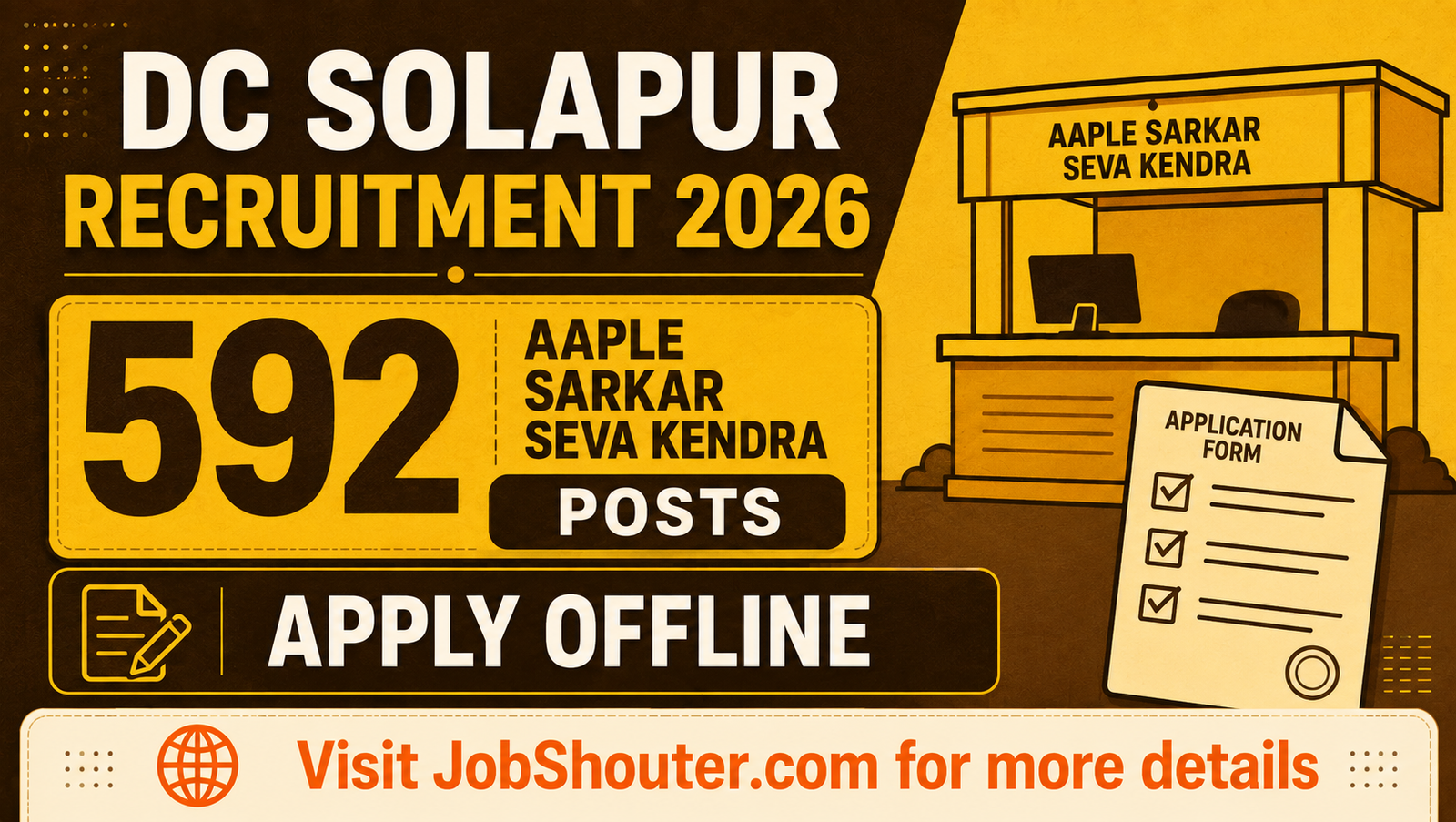 DC Solapur Aaple Sarkar Seva Kendra Recruitment 2026
