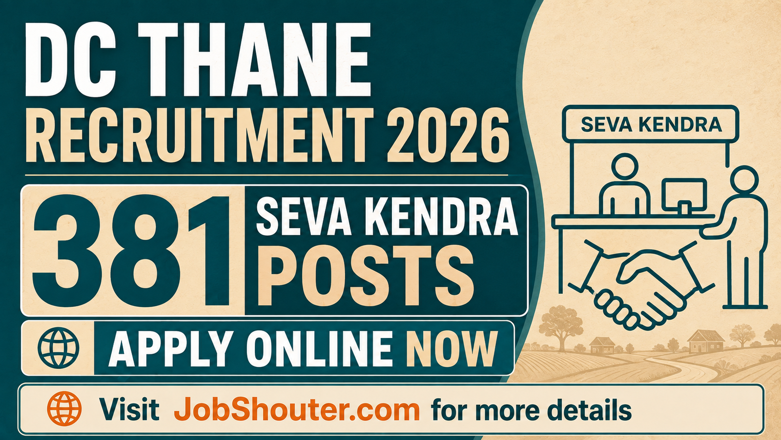 DC Thane Aaple Sarkar Seva Kendra Recruitment 2026 - Apply Online