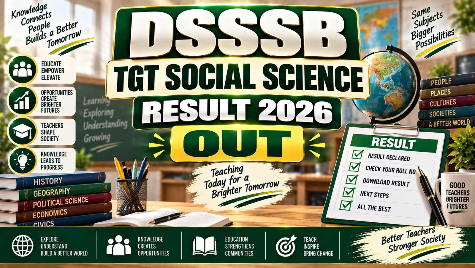 DSSSB TGT Social Science Result 2026 Out - 308 Nominated