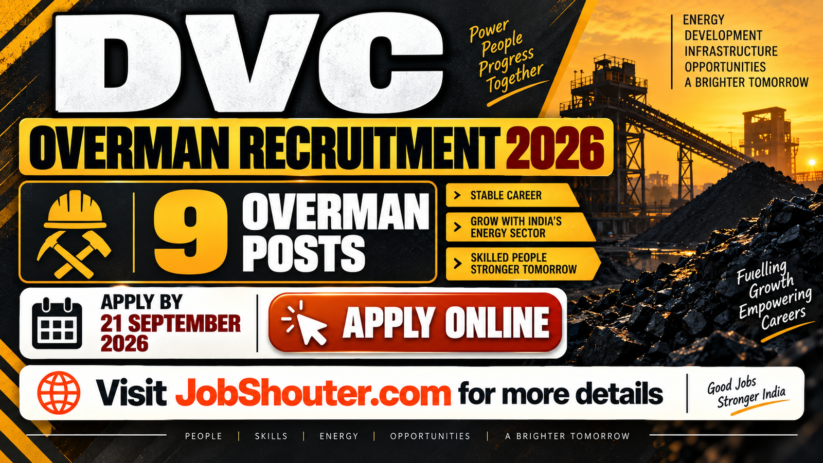 DVC Overman Recruitment 2026 - Apply Online for 9 Posts