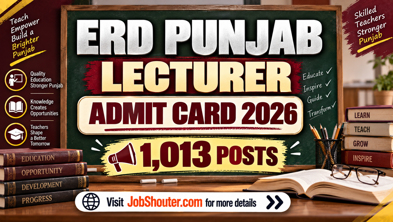 ERD Punjab Lecturer Admit Card 2026 Out - Download Hall Ticket