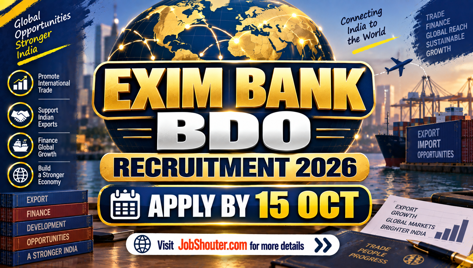 Exim Bank BDO Recruitment 2026 - Apply Online for 12 Posts
