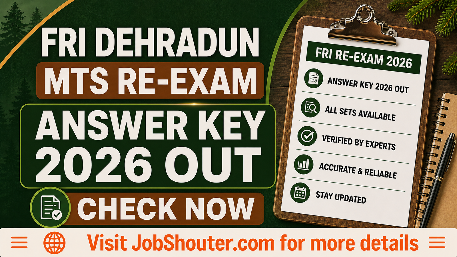 FRI Dehradun MTS Re-Exam Answer Key 2026 Out - Check Now
