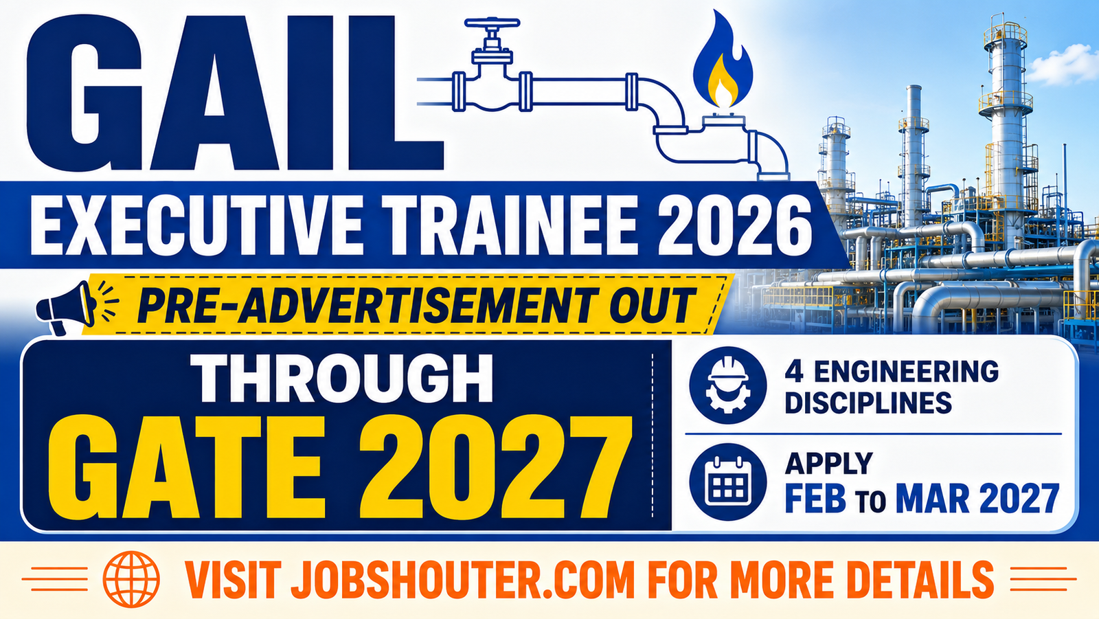 GAIL Executive Trainee 2026 - Pre-Advertisement Through GATE 2027