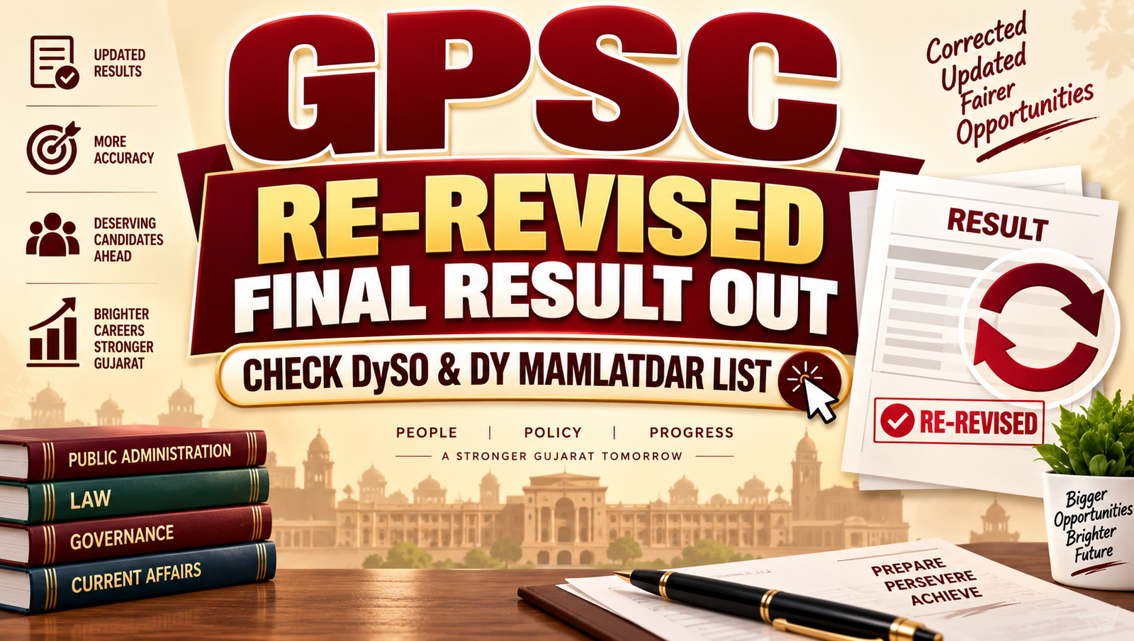GPSC Re-Revised Final Result 2026 - DySO & Dy Mamlatdar List Out