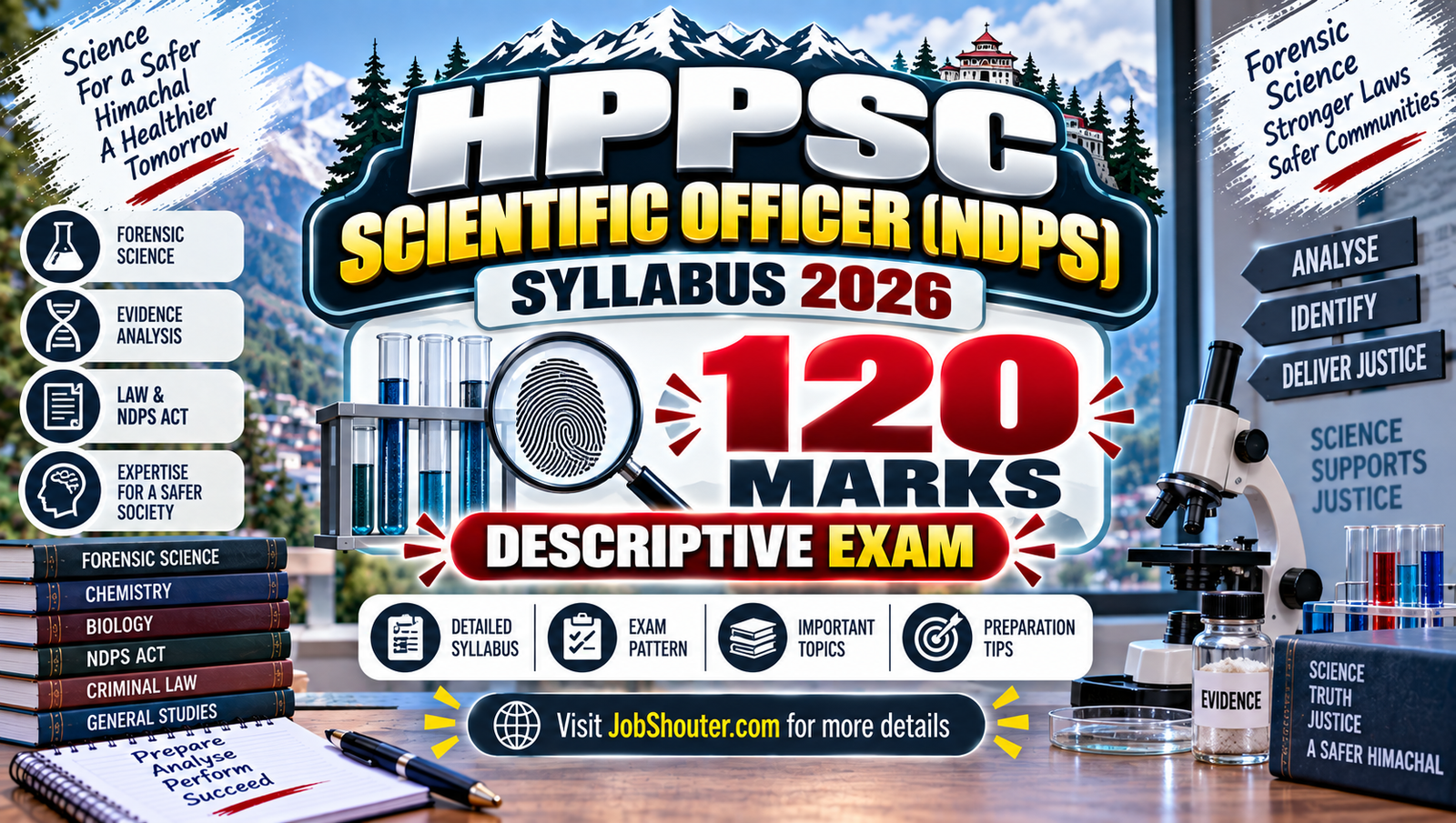 HPPSC Scientific Officer (NDPS) Syllabus 2026 - Exam Pattern
