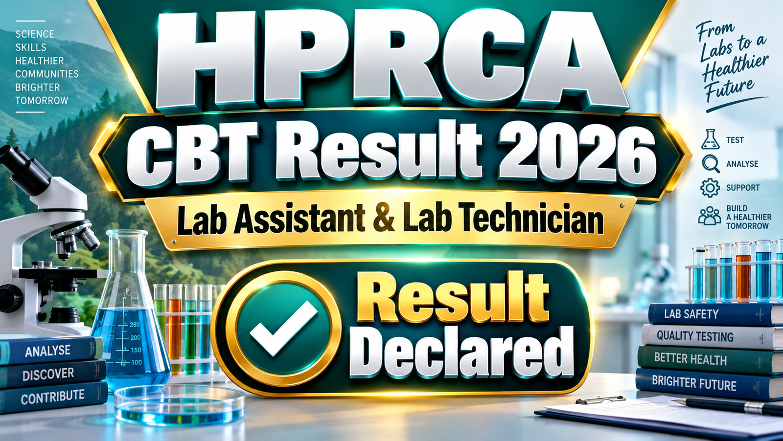 HPRCA CBT Result 2026 - Lab Assistant & Lab Technician Result Out