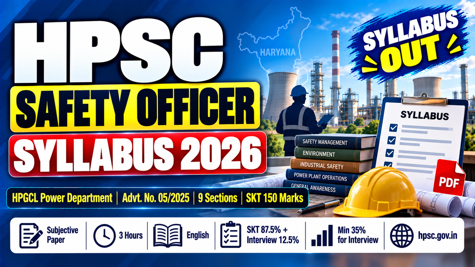 HPSC Safety Officer Syllabus 2026 - Exam Pattern and 9 Sections PDF