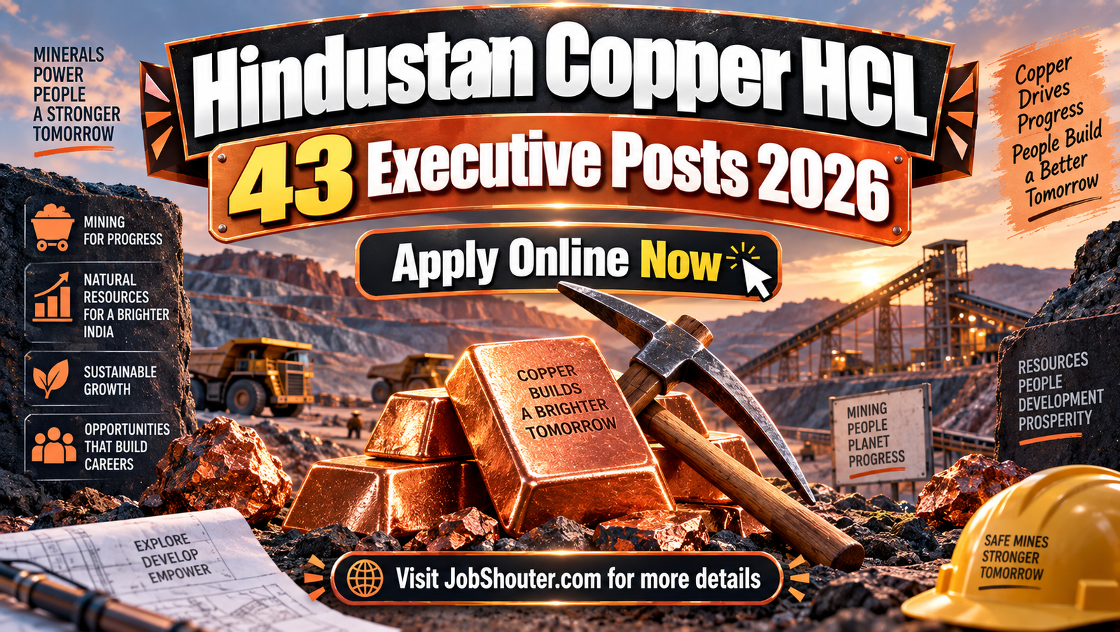 Hindustan Copper HCL Executive Recruitment 2026 - 43 Posts Apply Online