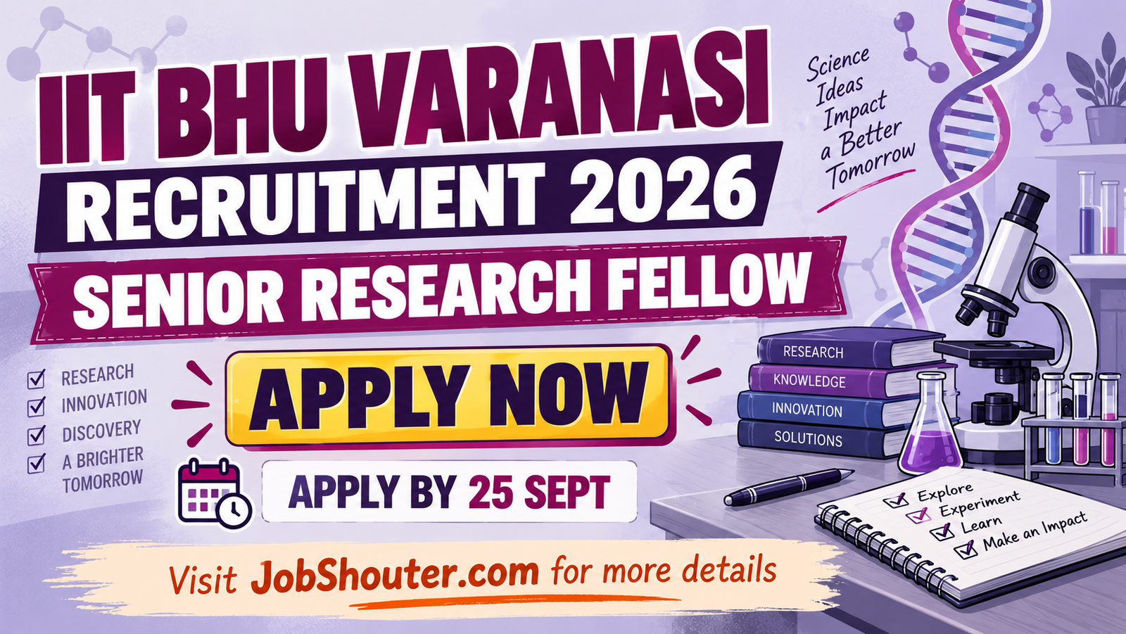 IIT BHU Varanasi Recruitment 2026 - Apply for Senior Research Fellow Post