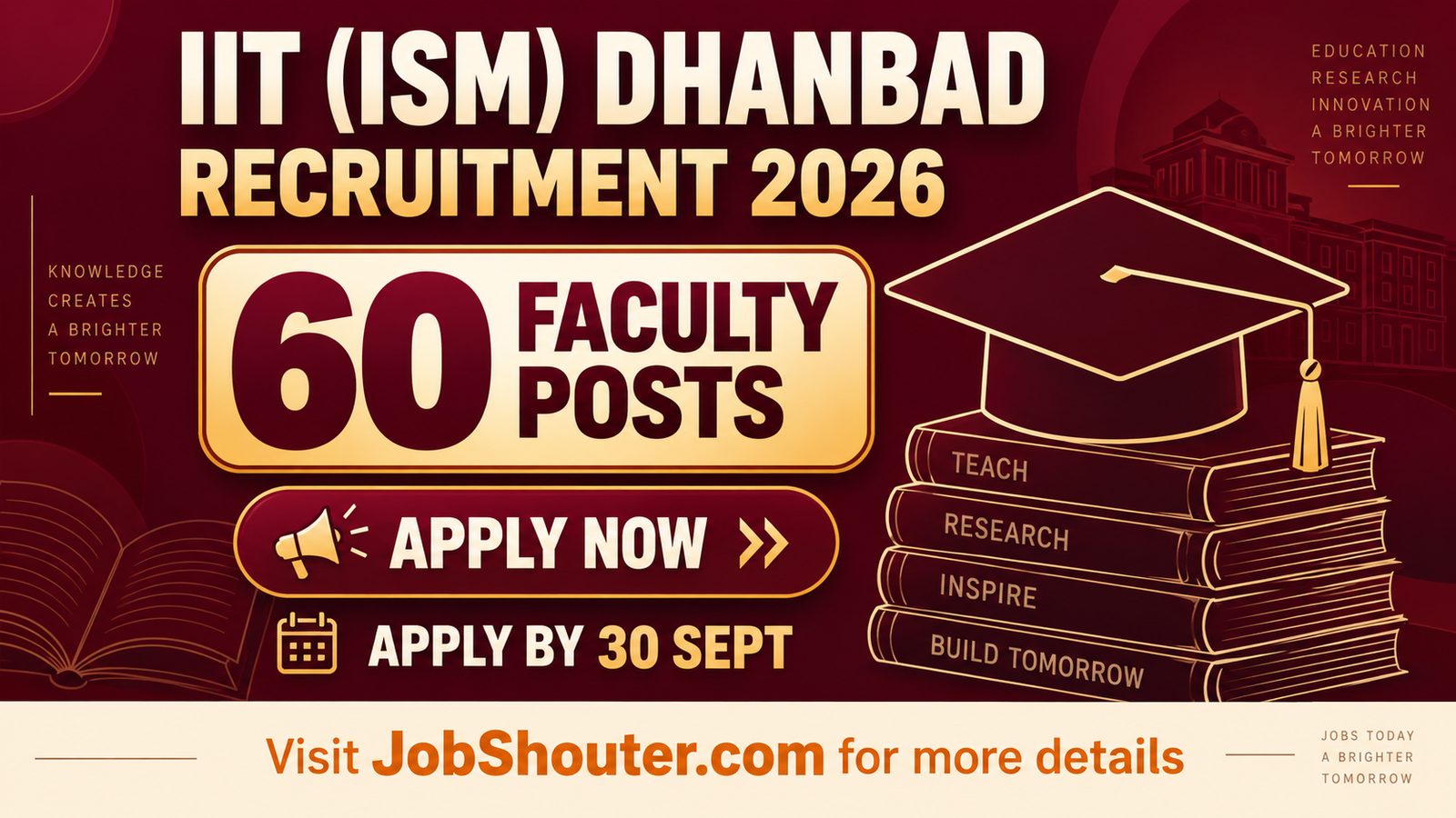 IIT (ISM) Dhanbad Recruitment 2026 Out - Apply Online for 60 Faculty Posts