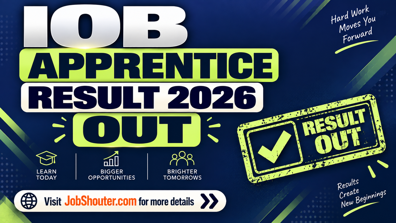 IOB Apprentice Result 2026 - Check Provisional Selection List