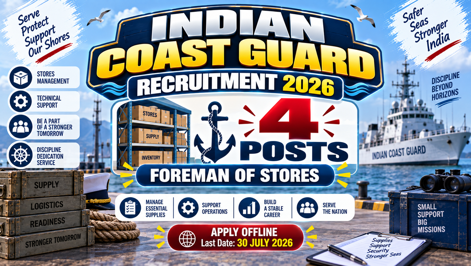 Indian Coast Guard Foreman of Stores Recruitment 2026