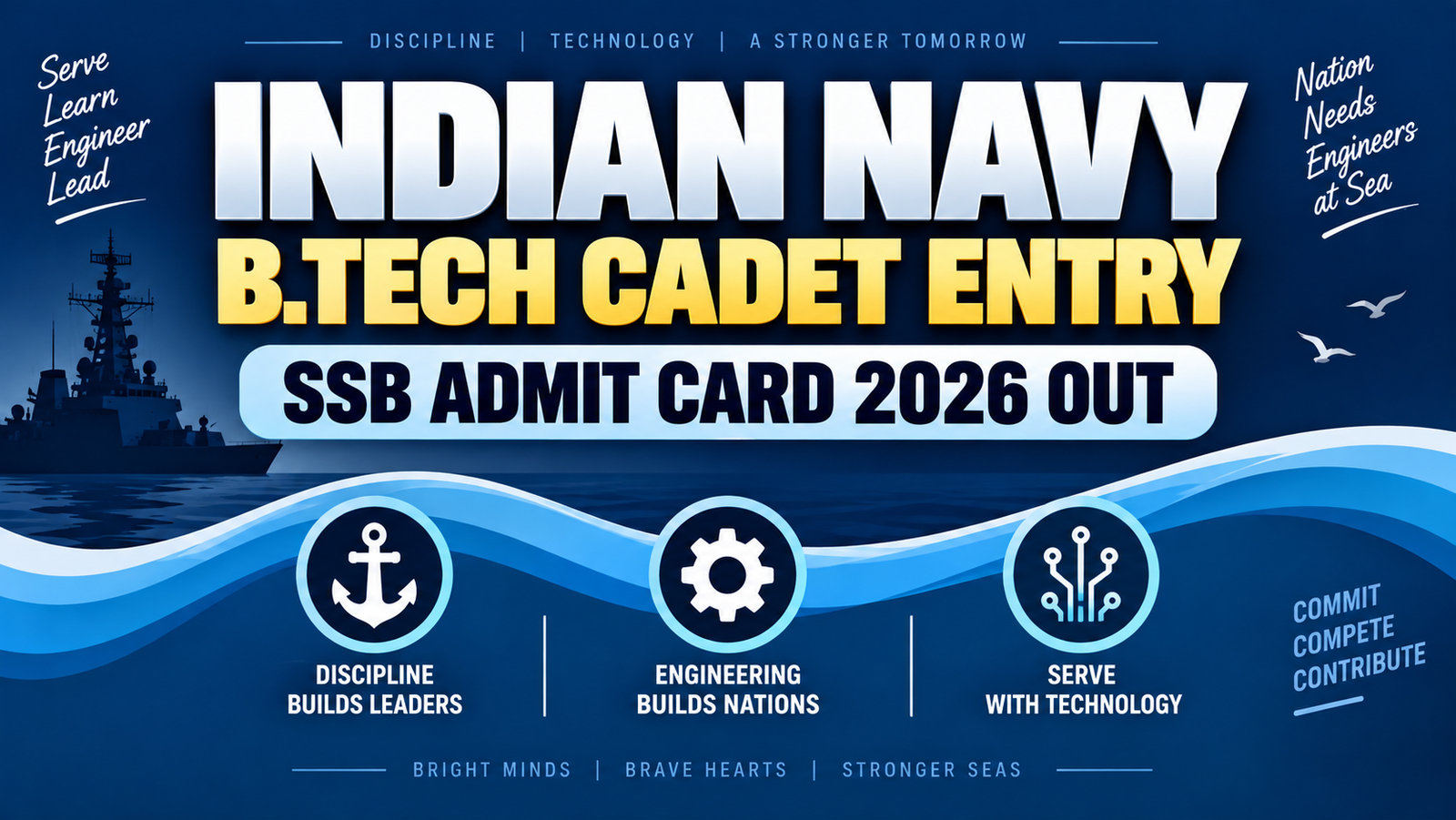 Indian Navy B.Tech Cadet Entry SSB Admit Card 2026 Out